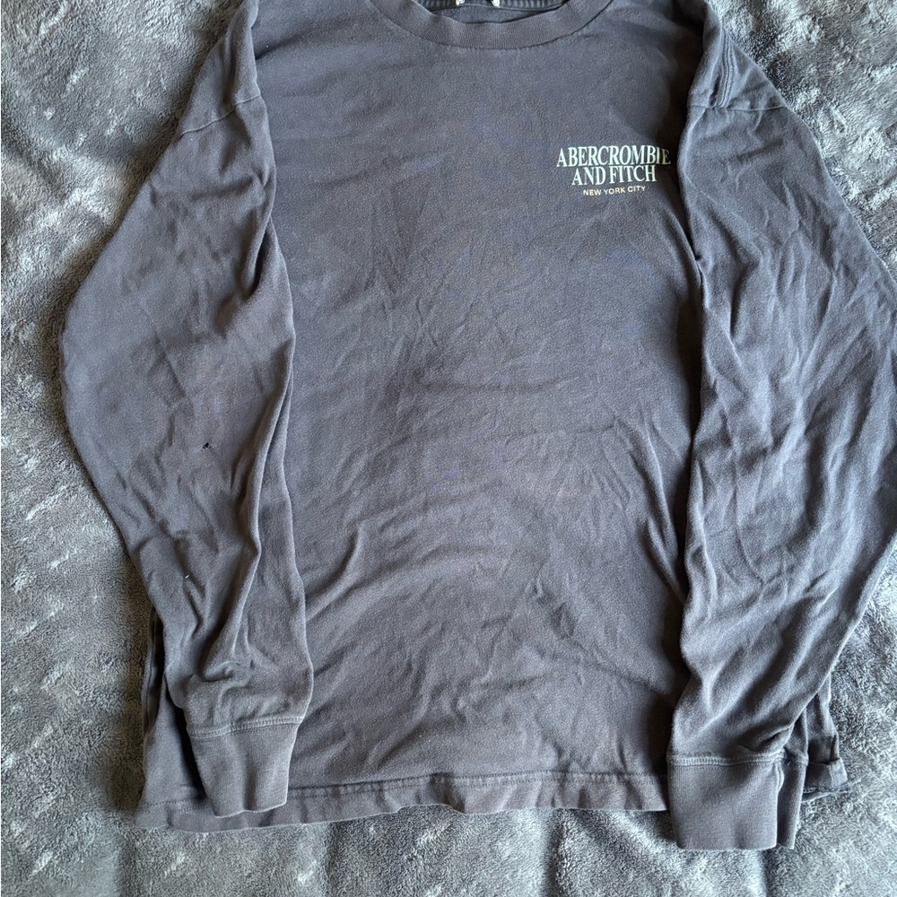 Abercrombie & Fitch Charcoal Crewneck Top Medium